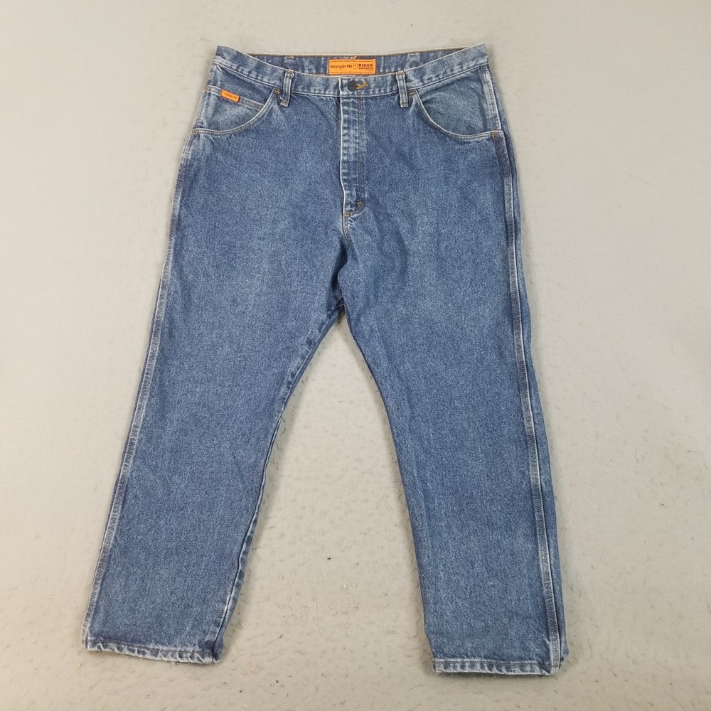 Wrangler Jeans Mens 40 Blue Riggs Workwear FR FR3W050 Flame Resistant HRC2 Denim